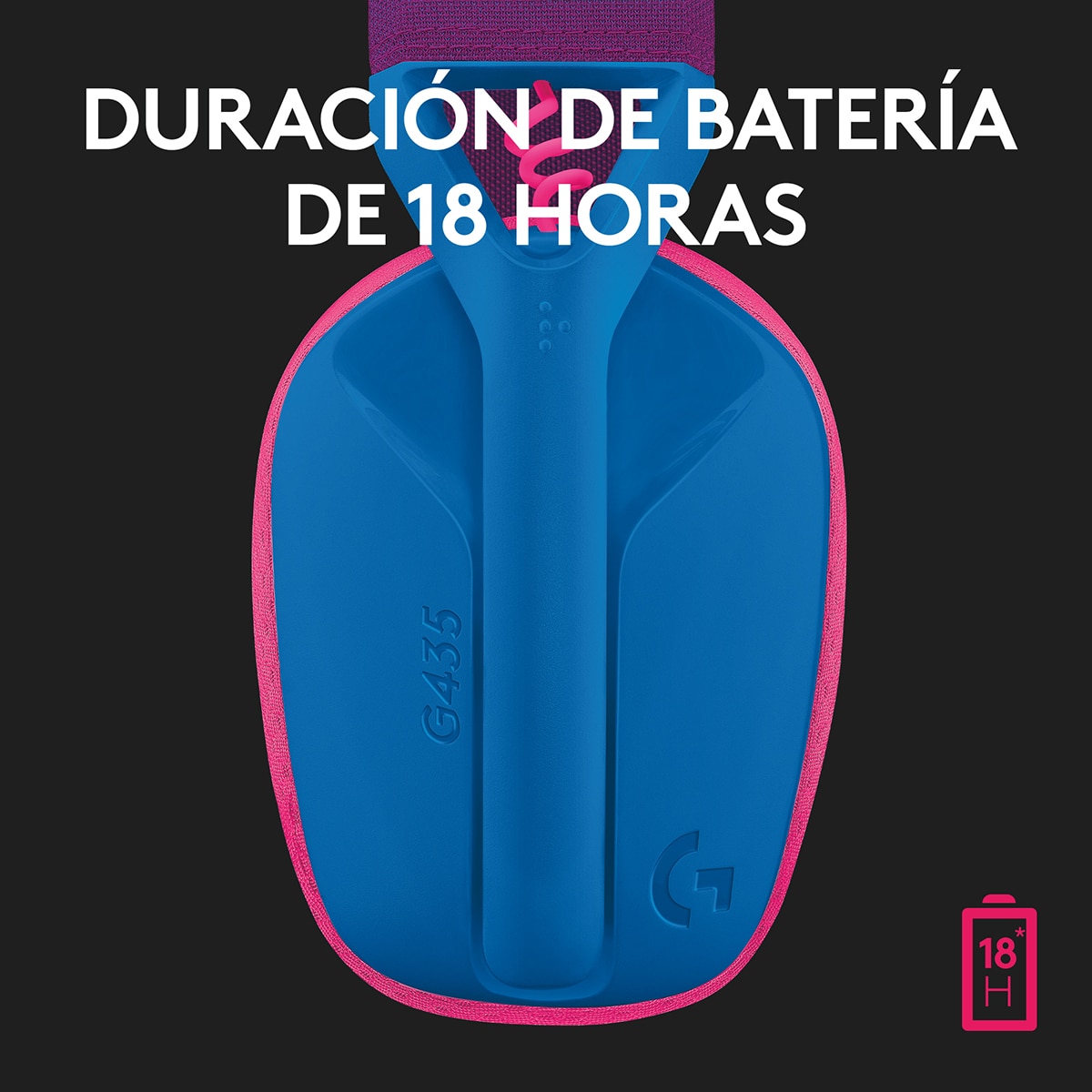 Auriculares Gaming inalámbricos Logitech Headset G435 LightSpeed Azul / Rosa-6
