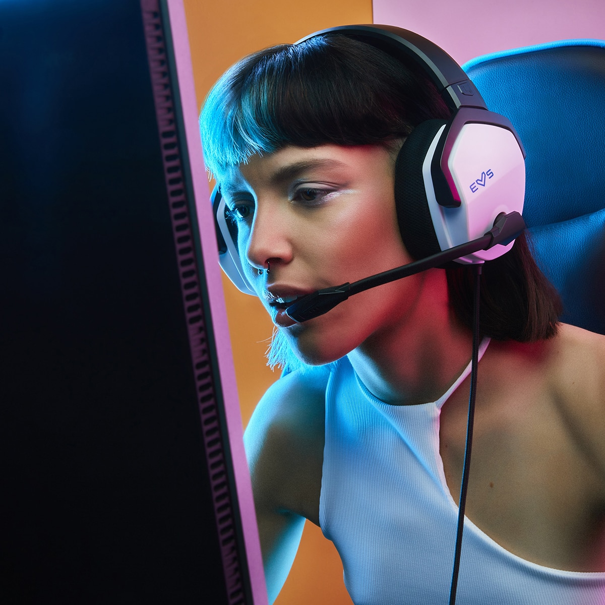 Auriculares Gaming con micrófono Energy Sistem ESG 3 White Thunder Blanco-6
