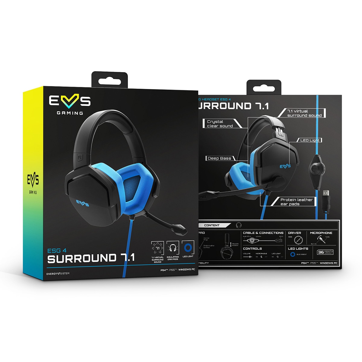 Auriculares Gaming con micrófono Energy Sistem ESG 4 Surround 7.1 Blue Azul-7