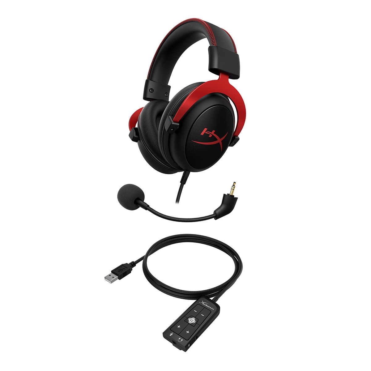 Auscultadores e Mircofone HeadSet Gaming HYPERX Cloud II Pro - Jack 3.5 Preto / Vermelho-6