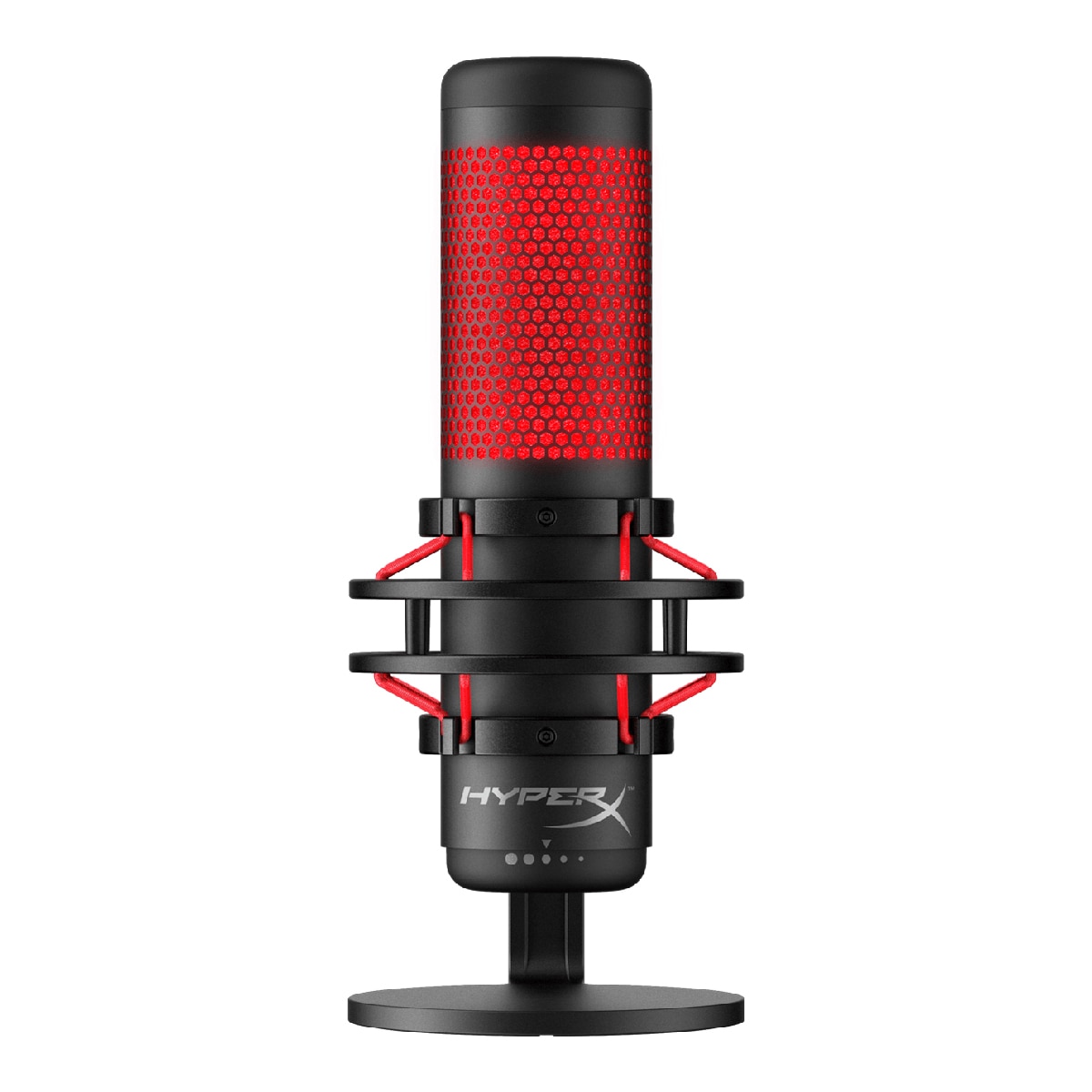 Micrófono independiente HyperX QuadCast HX-MICQC-BK Rojo / Negro Rojo / Negro-1