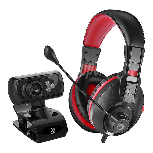 Imagen 0 de Combo de auriculares y webcam Marvo Scorpion CM-381
