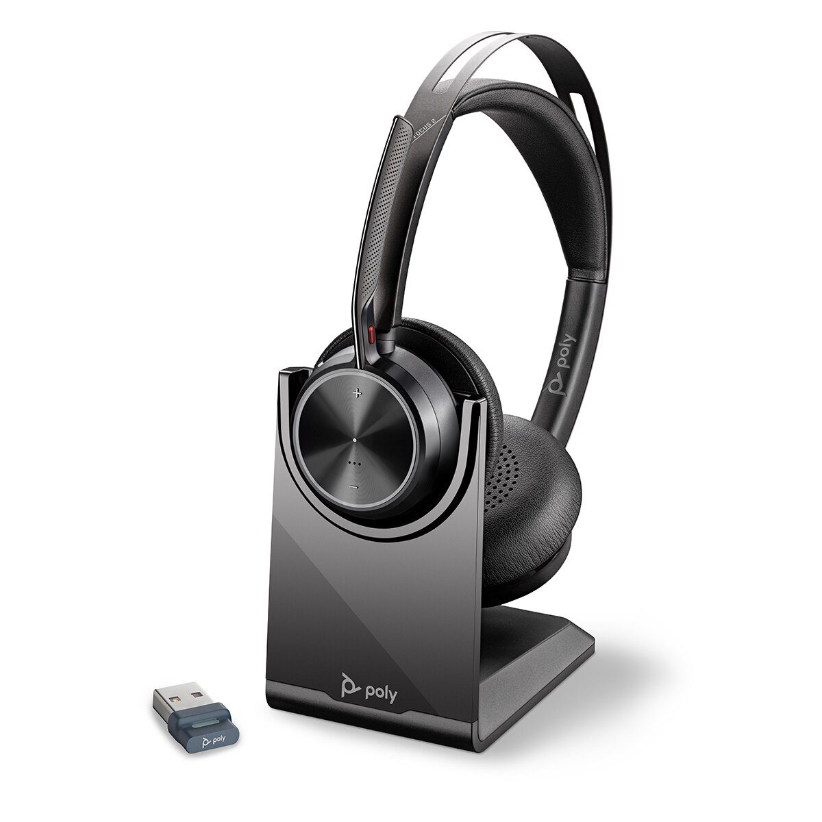 Auricular de diadema con micrófono Poly Focus 2 UC Bluetooth Negro-1