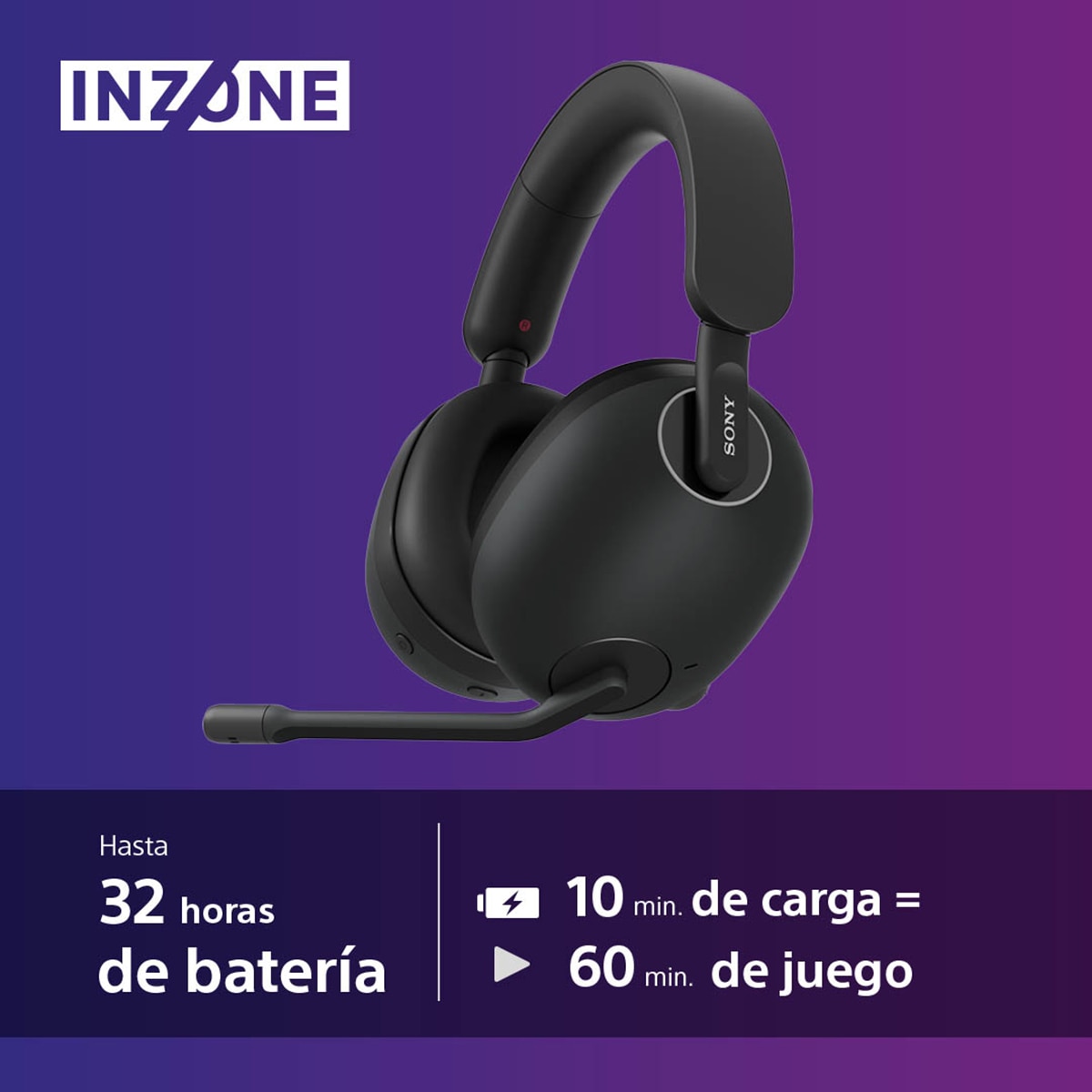 Auriculares diadema inalámbricos Sony INZONE H9 con Noise Cancelling para gaming Negro-5