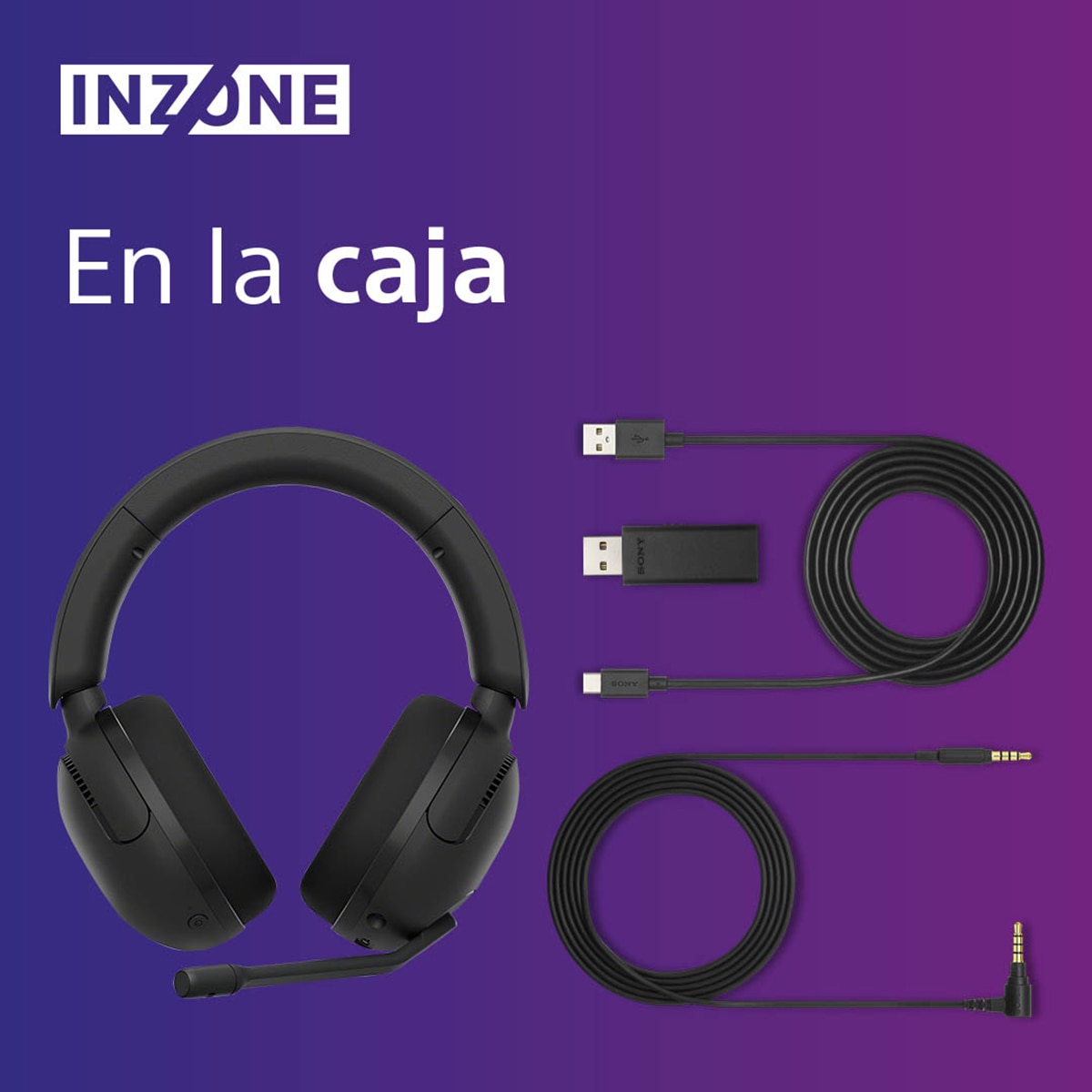 Auriculares inalámbricos para PC/PS5 Sony INZONE H5, 360 Spatial Sound, 28h de batería de baja latencia, diseño cómodo, micrófono con IA, Negro Negro-7