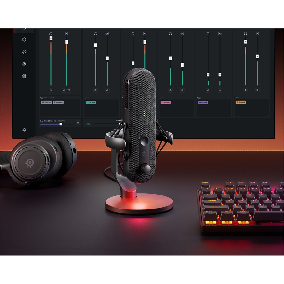 Micrófono Gaming SteelSeries Alias Negro-3