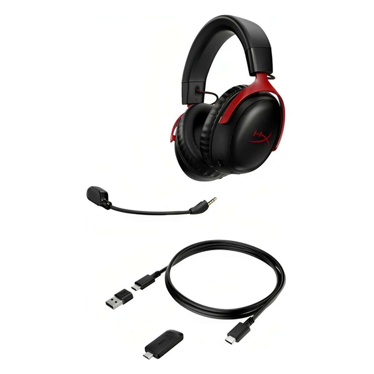 Auriculares con micrófono Gaming HyperX Cloud III inalámbricos Negro / Rojo-4