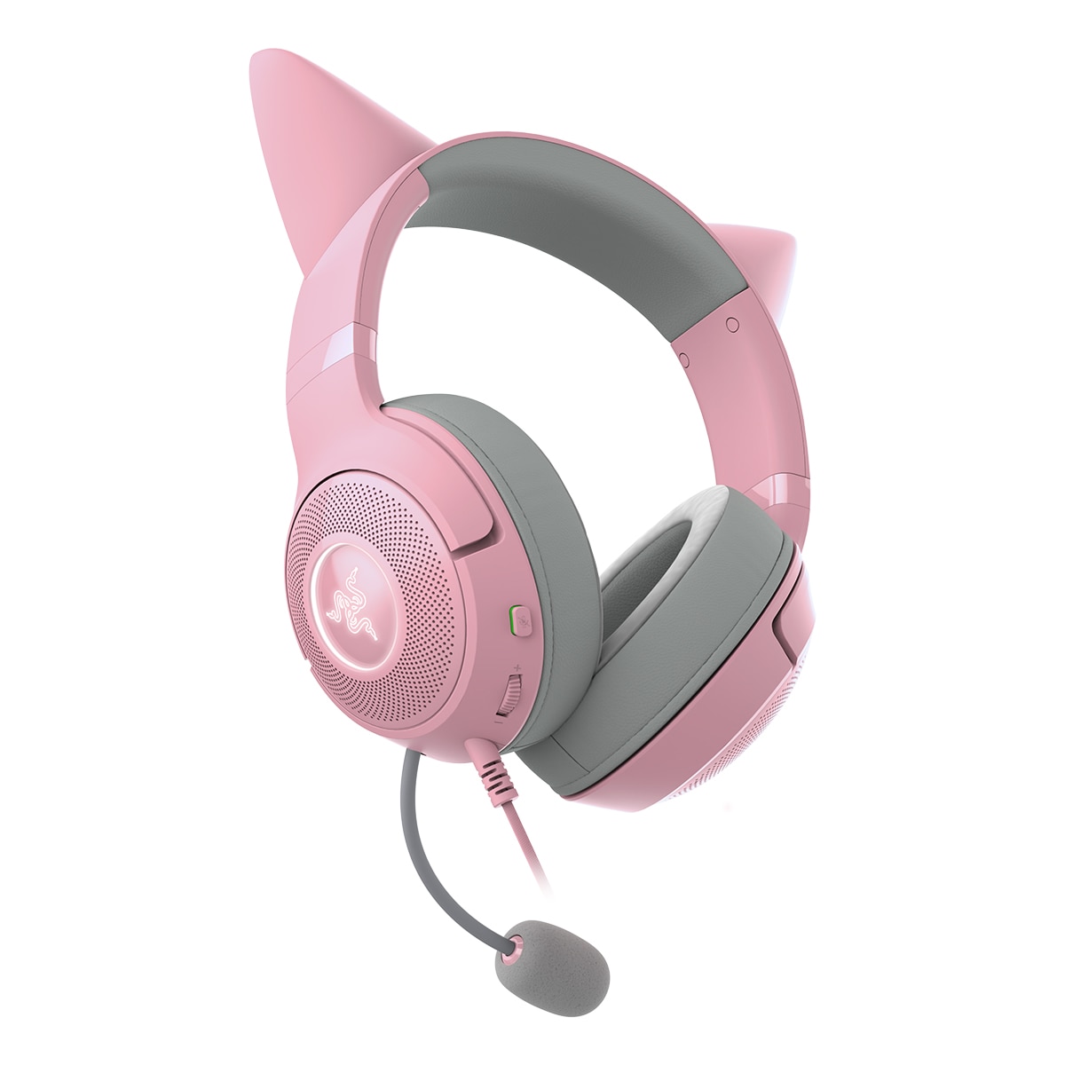 Auriculares Gaming con micrófono y cable Razer Kraken Kitty V2 Quartz Cuarzo-3