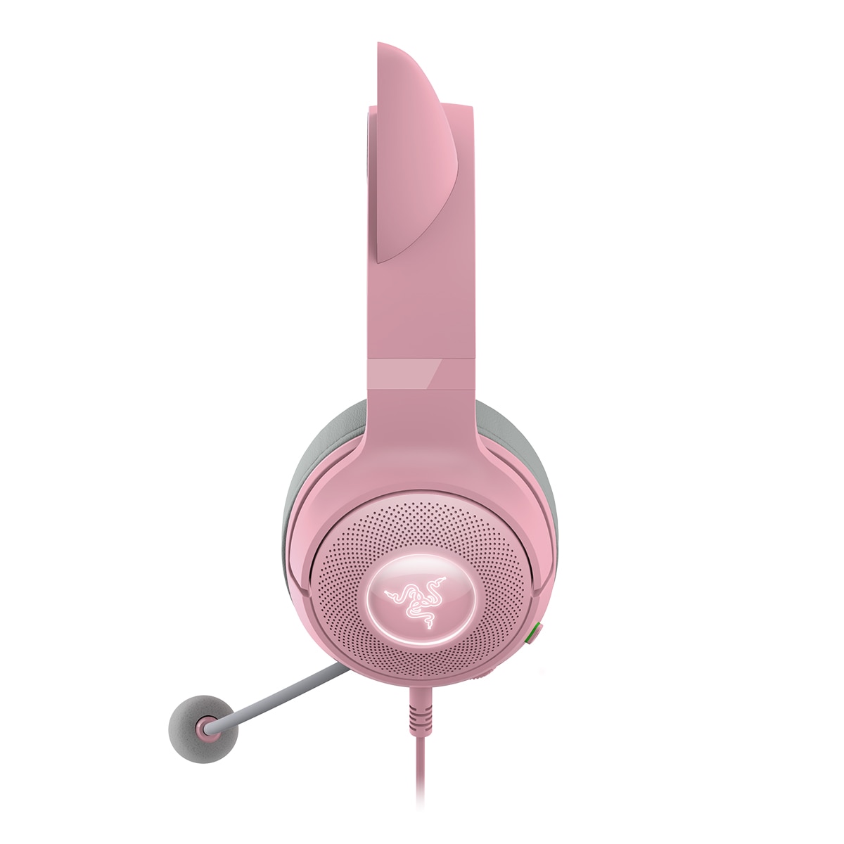 Auriculares Gaming con micrófono y cable Razer Kraken Kitty V2 Quartz Cuarzo-5