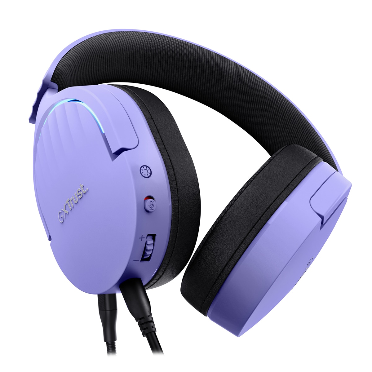 Auriculares Gaming con micrófono Trust GXT 490 Fayzo morado con sonido 7.1 Púrpura / Negro-3