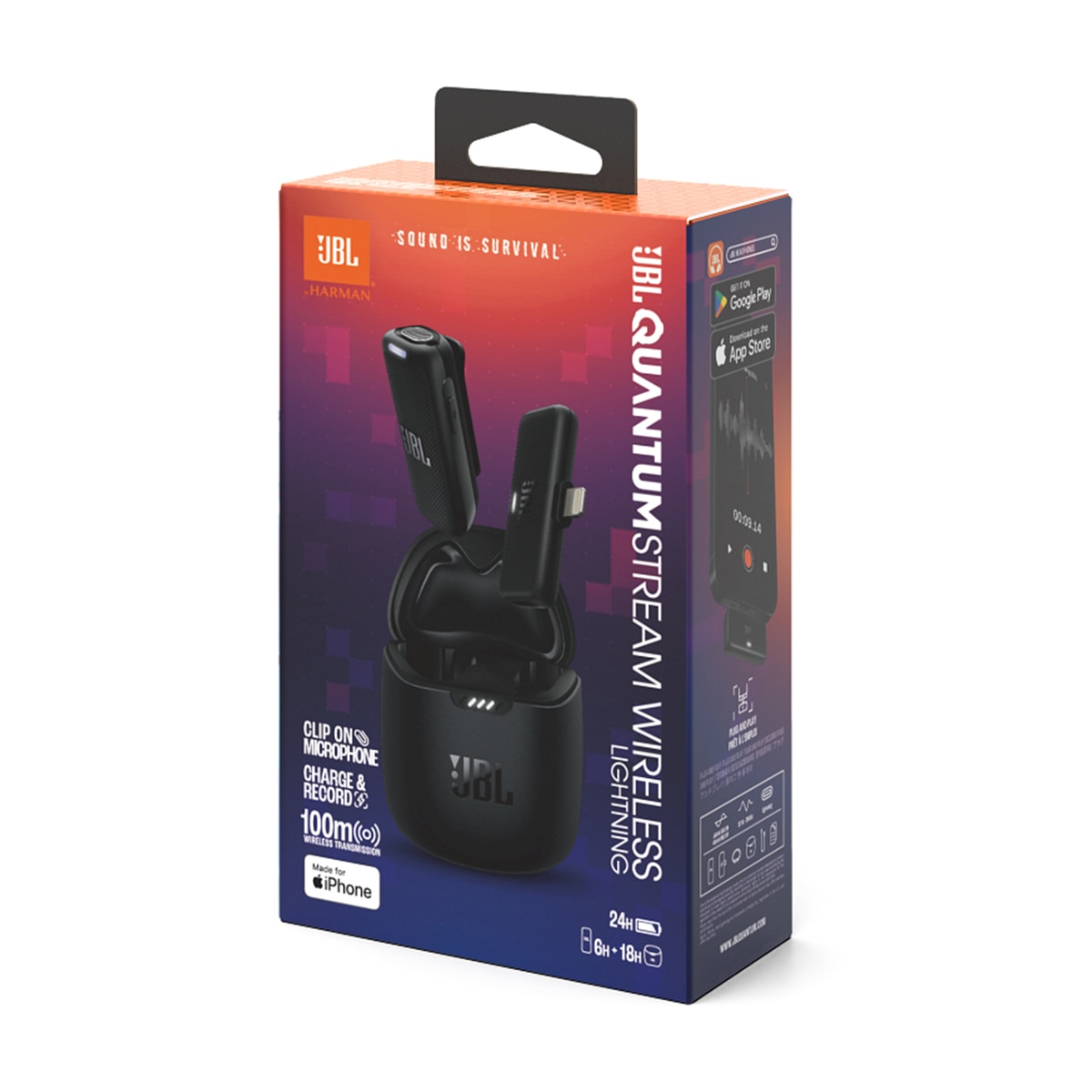 Microfone Wireless JBL Quantum Stream Wireless com Lightning para dispositivos Apple Preto-22