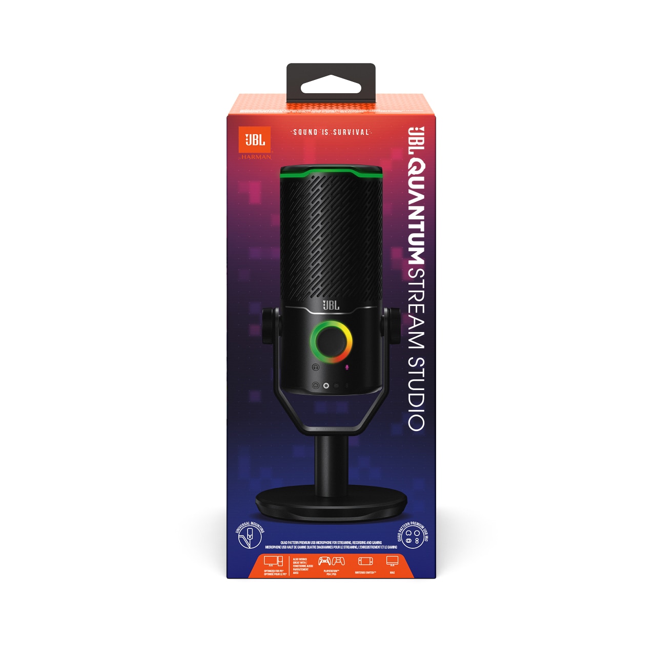 Microfone para Streaming, Gravação e Gaming JBL Quantum Stream Preto-3