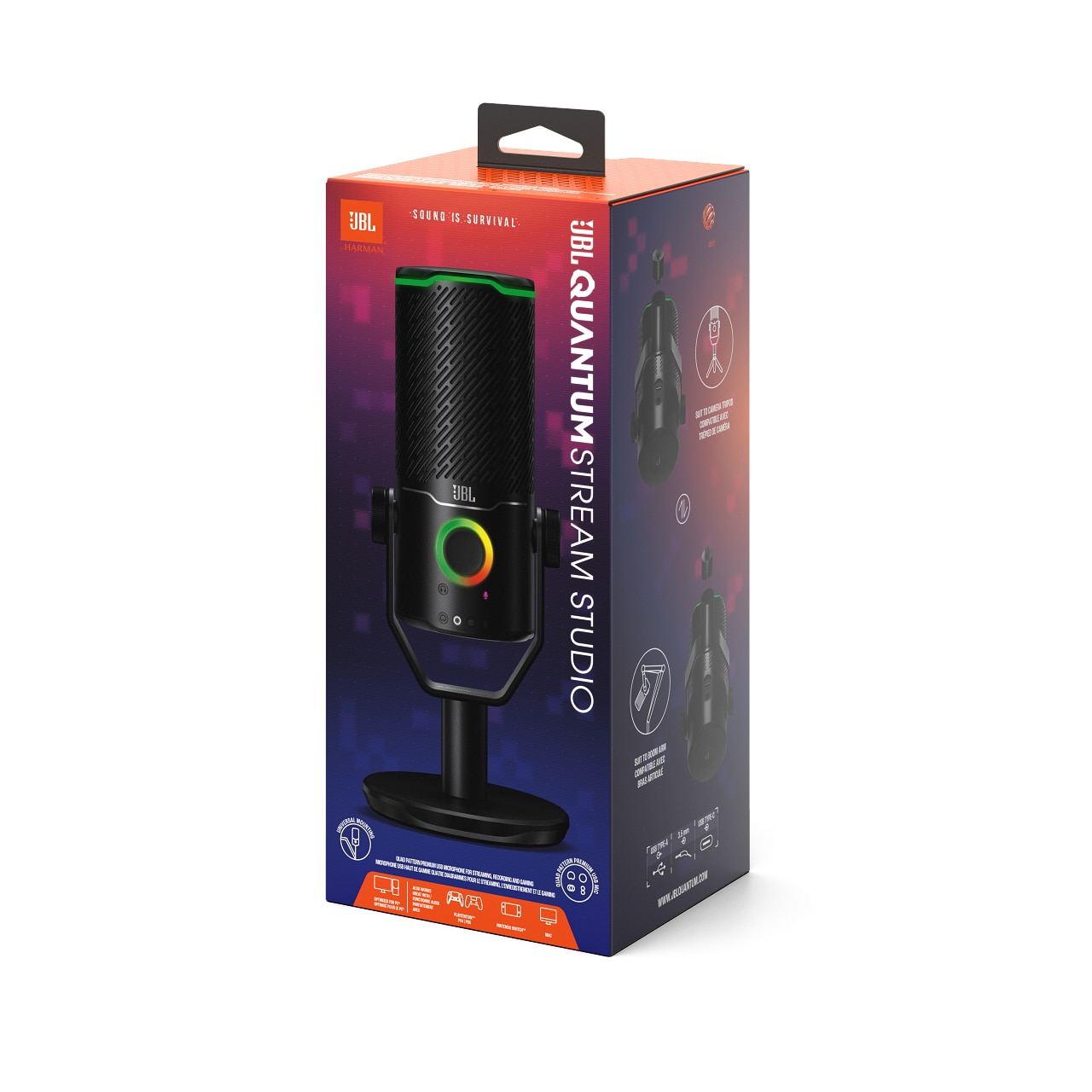 Microfone para Streaming, Gravação e Gaming JBL Quantum Stream Preto-4
