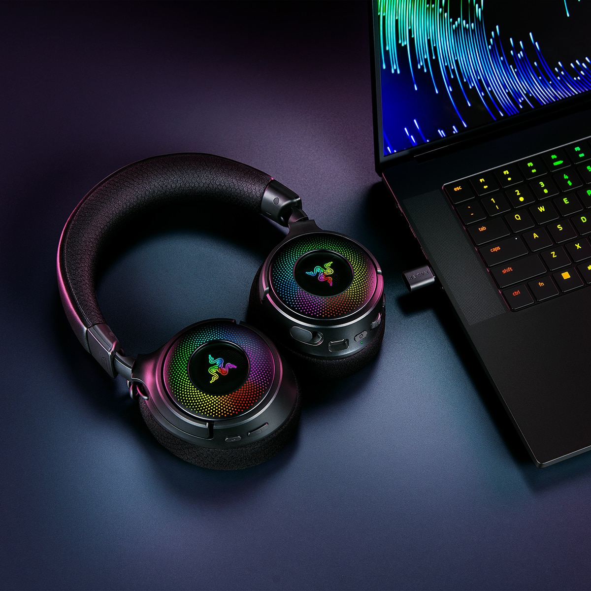 Auriculares Gaming con micrófono Razer Kraken V4 inalámbricos Negro-7