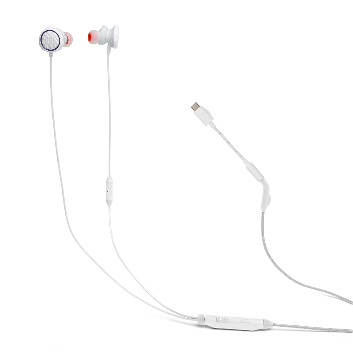 Auriculares Gaming de botón con cable JBL Quantum 50 con USB-C Blanco-3