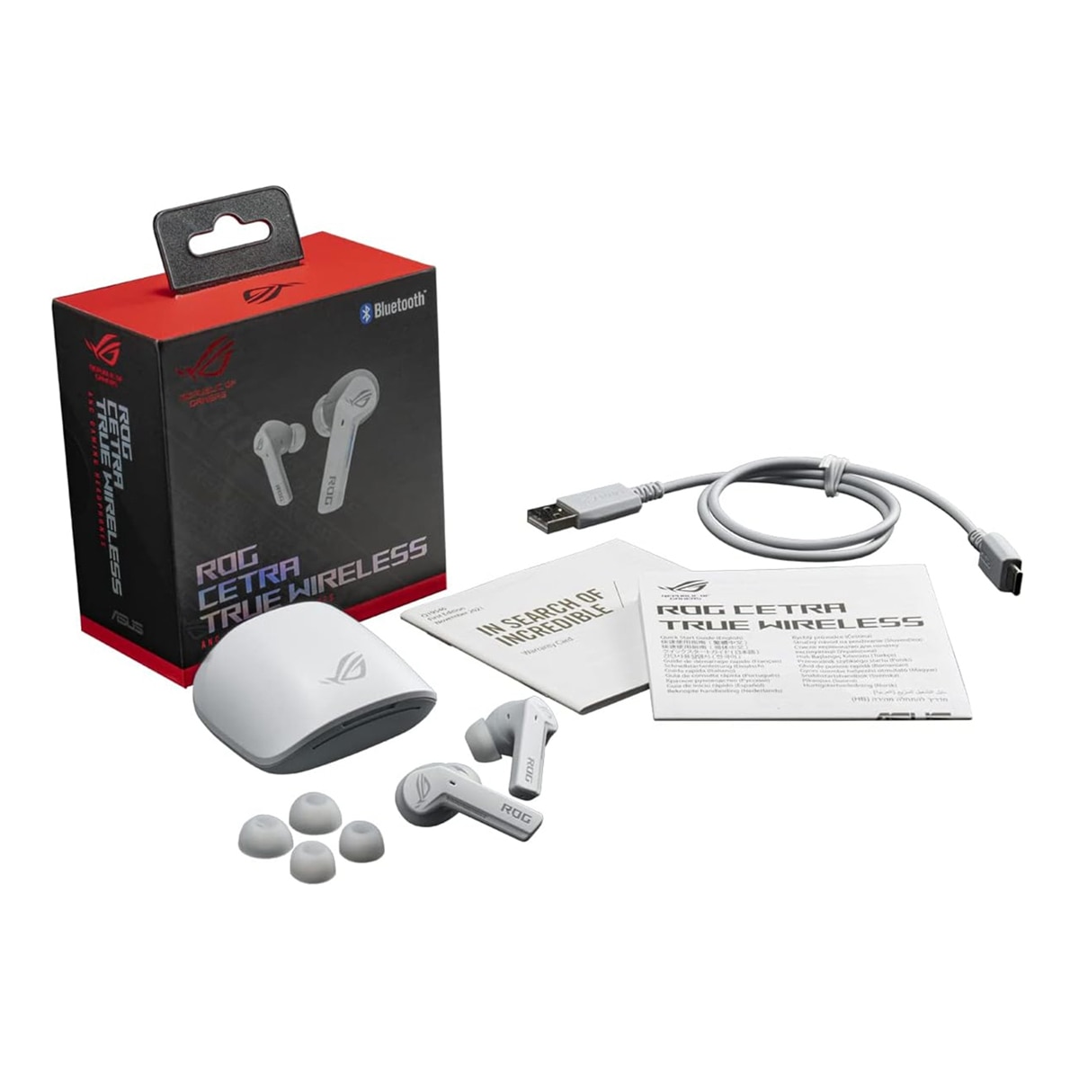 Auriculares Gaming Asus ROG Cetra True Wireless blancos con cancelación de ruido Blanco-6
