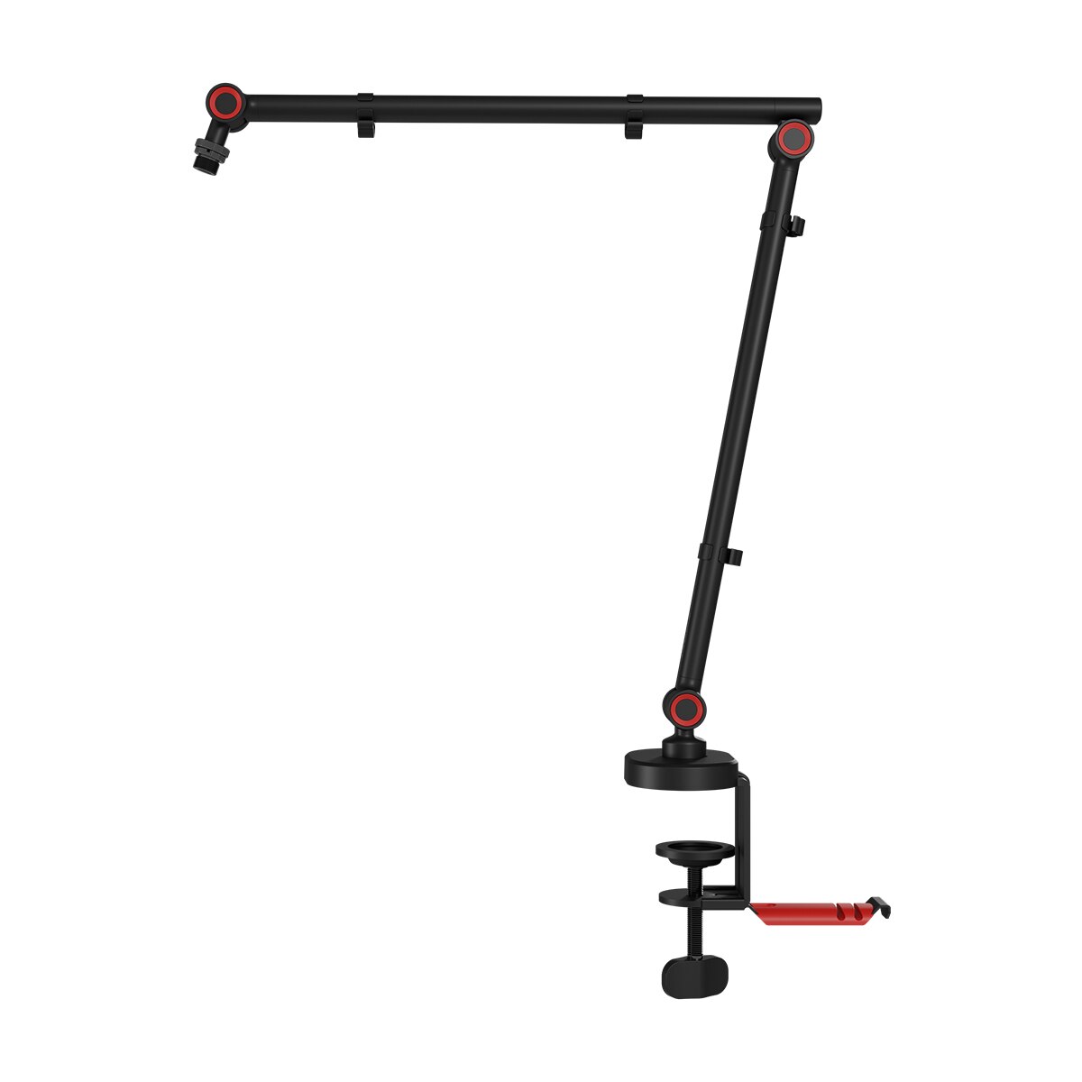 Brazo articulado Genesis Thulium 500 para micrófono con soporte para auriculares Negro / Rojo-3