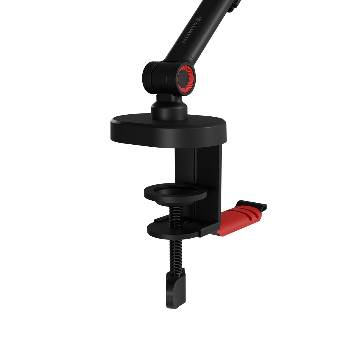 Brazo articulado Genesis Thulium 500 para micrófono con soporte para auriculares Negro / Rojo-4