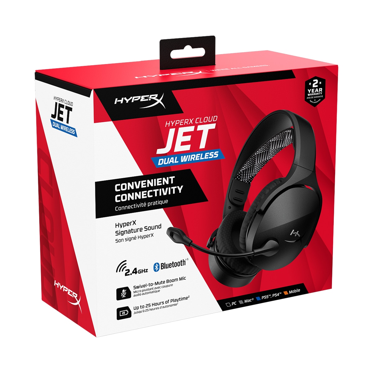 Auriculares de diadema inalámbricos HyperX Cloud Jet para Gaming Negro-9