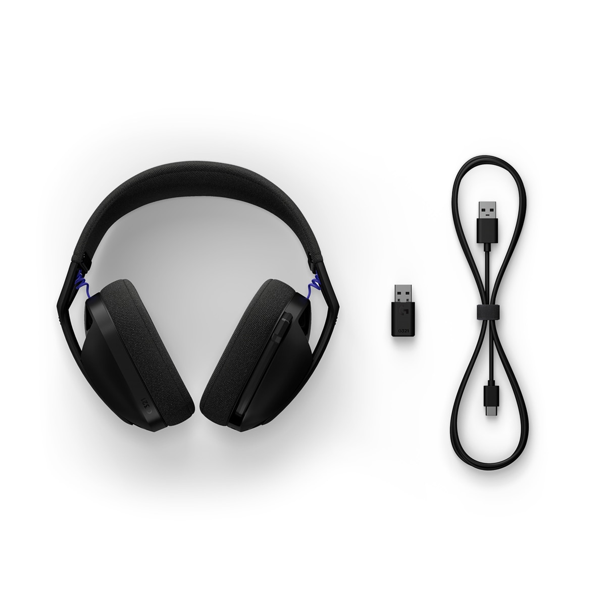 Auriculares de diadema con micrófono para Gaming Logitech 321 LightSpeed Negro-4