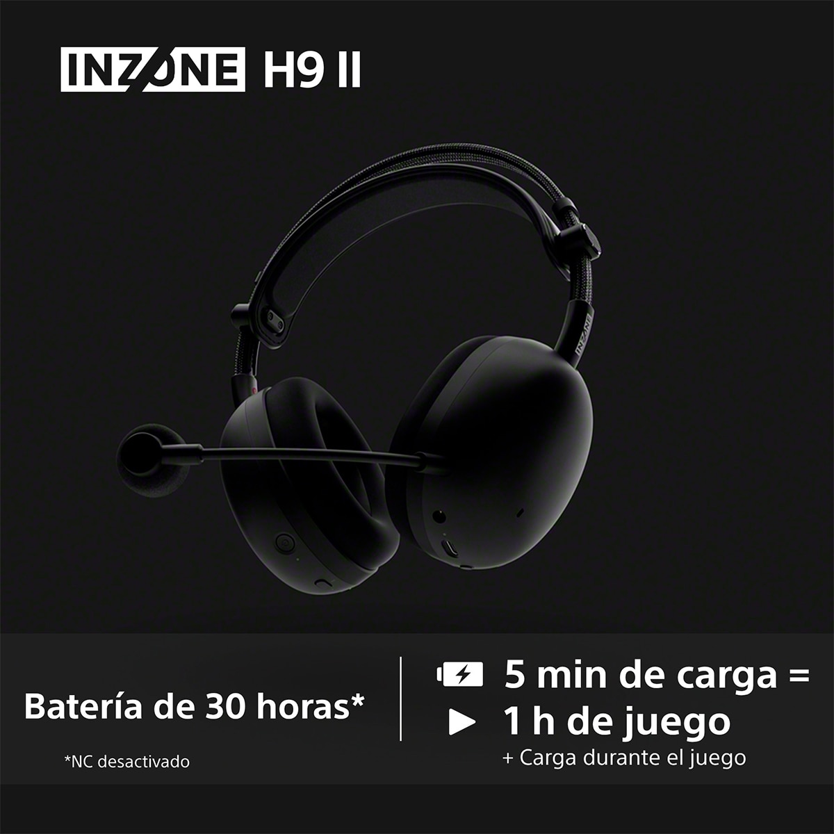 Auriculares Diadema con micrófono para Gaming Sony INZONE H9 II con cancelación de ruido Negro-9
