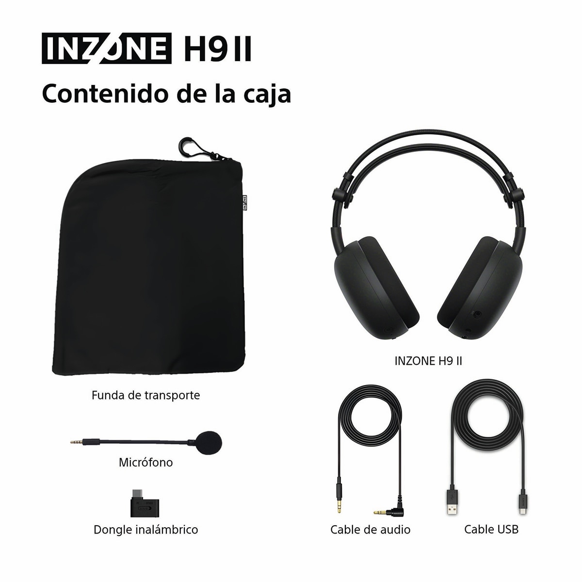Auriculares Diadema con micrófono para Gaming Sony INZONE H9 II con cancelación de ruido Negro-12