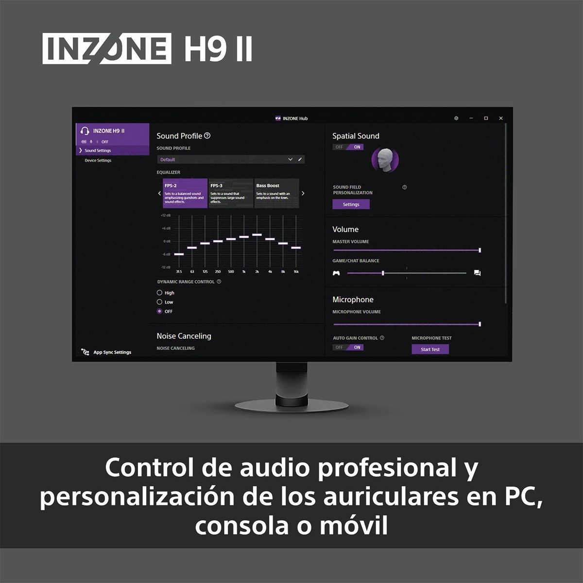 Auriculares Diadema con micrófono para Gaming Sony INZONE H9 II con cancelación de ruido Blanco-10