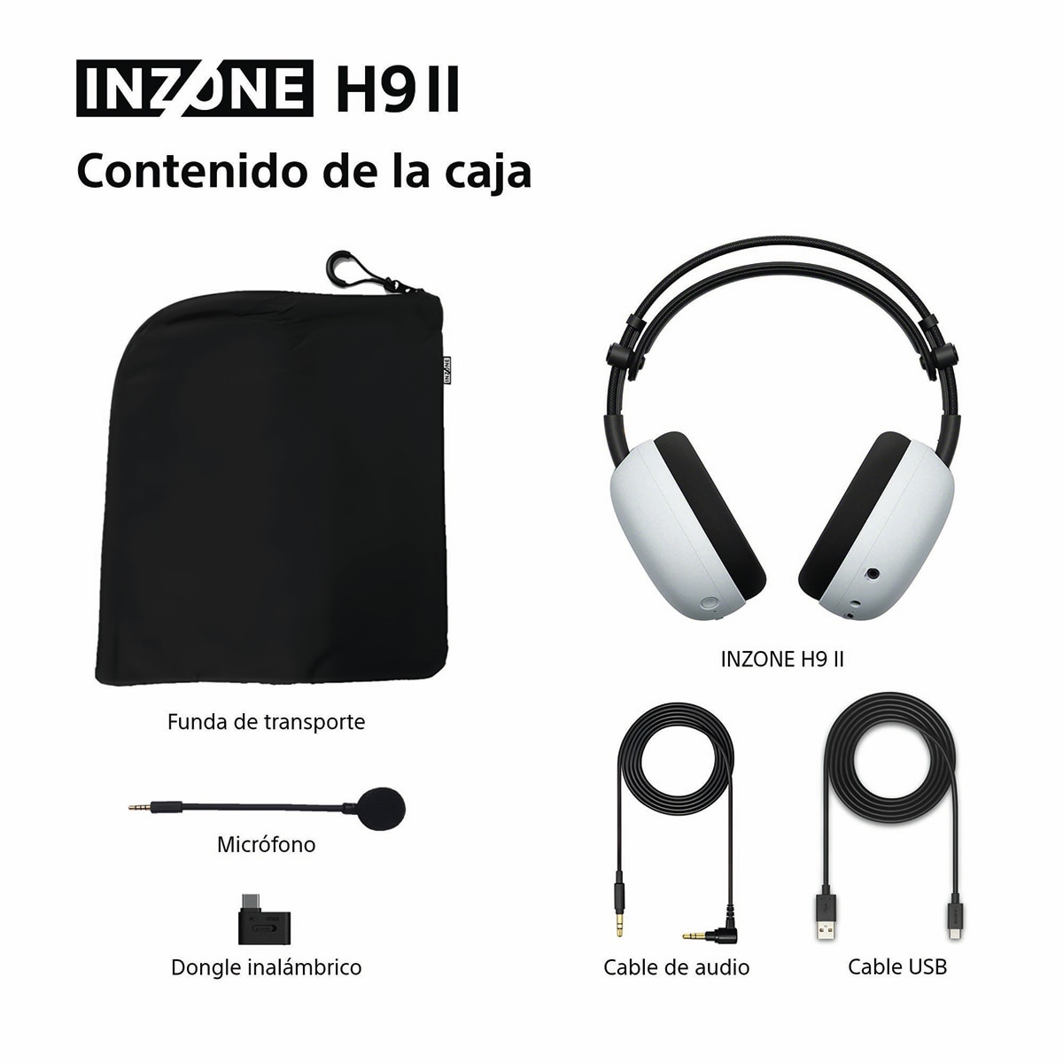Auriculares Diadema con micrófono para Gaming Sony INZONE H9 II con cancelación de ruido Blanco-12