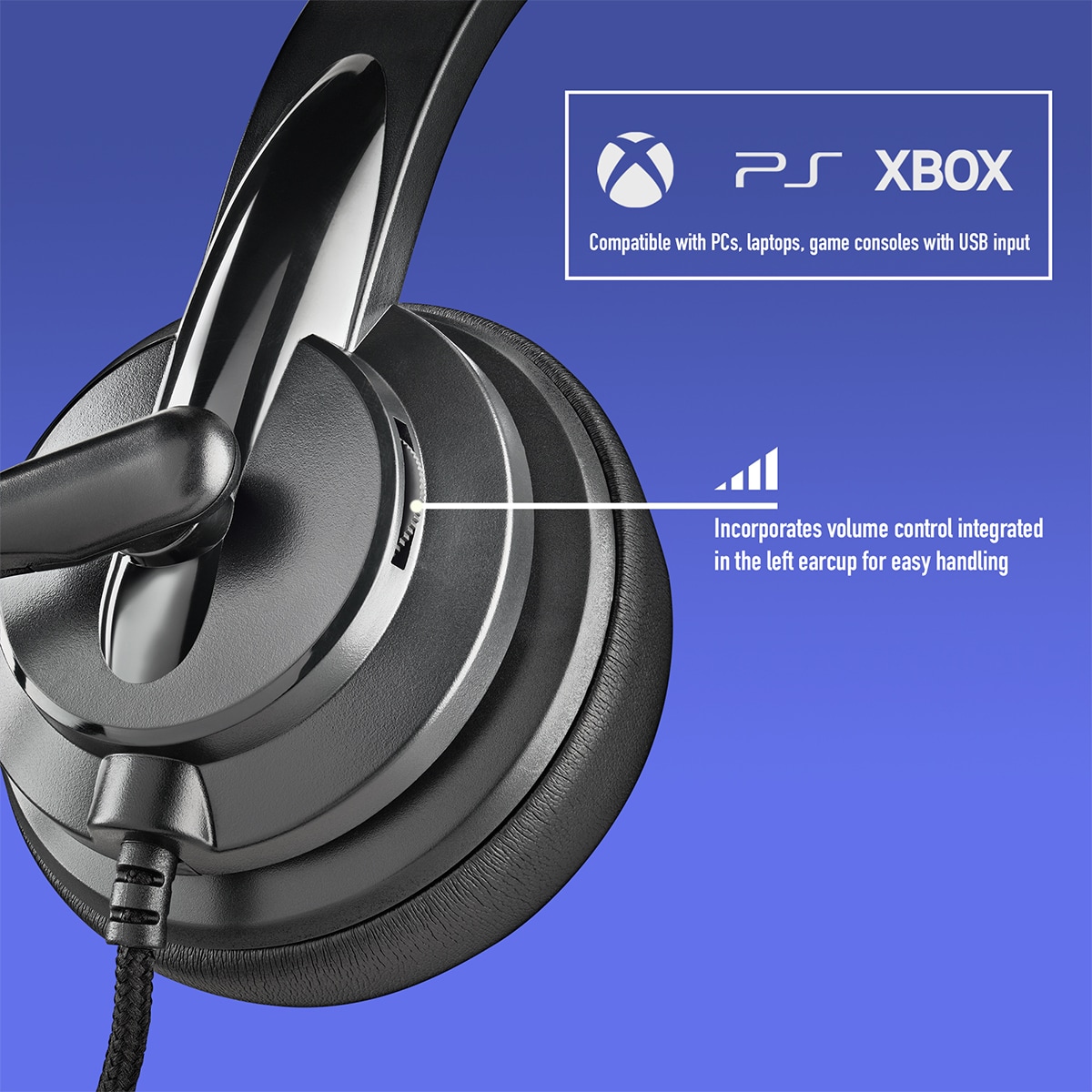 Auriculares de diadema con micrófono NGS VOX605 USB-C con adaptador USB-A Negro-4