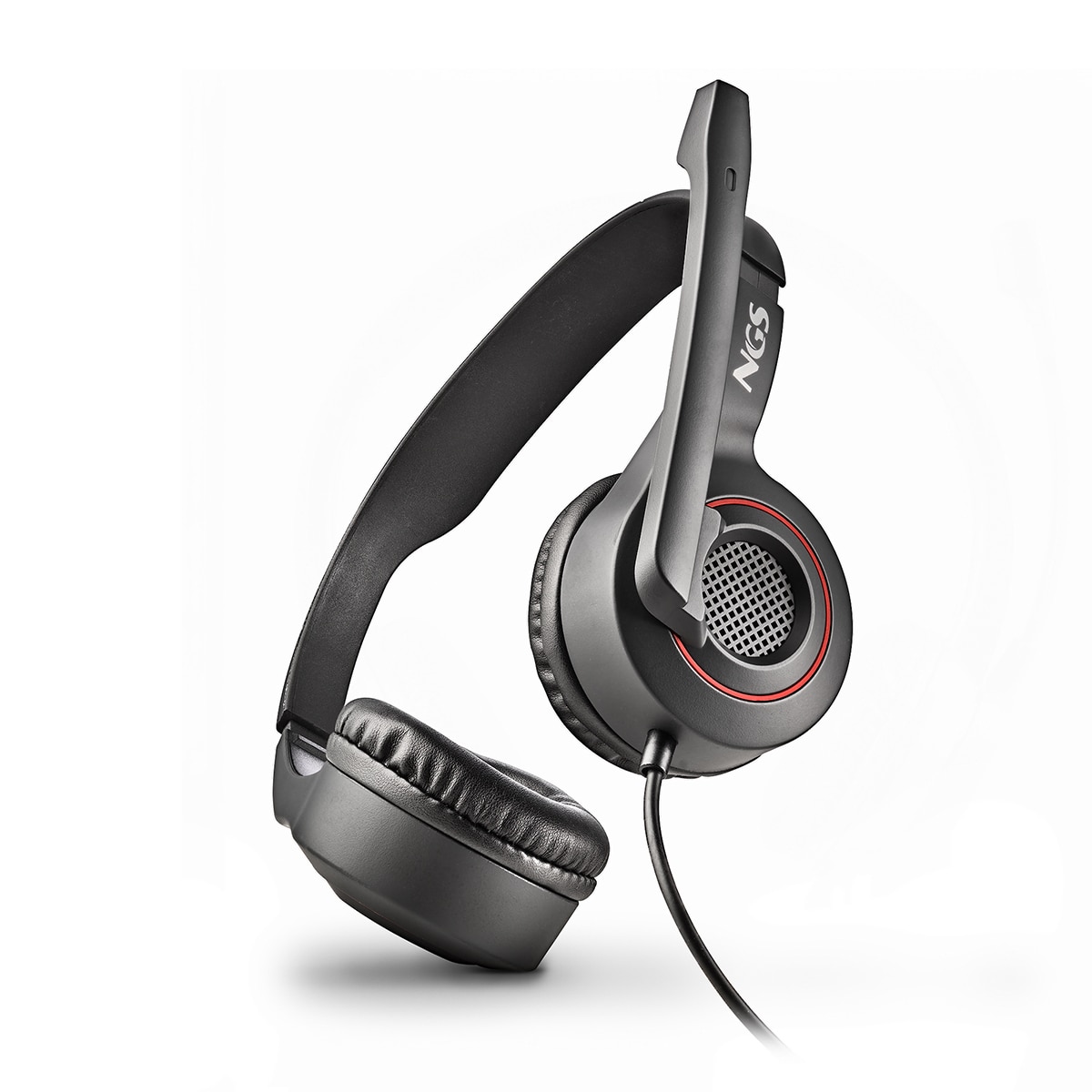 Auriculares de diadema con micrófono NGS MSX 10 PRO con micrófono ajustable, conexión Jack 3,5 mm y adaptador doble Jack Negro-5