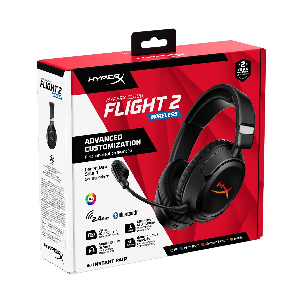 Auricular Gaming Hyper X Cloud Flight 2 PC Negro-8