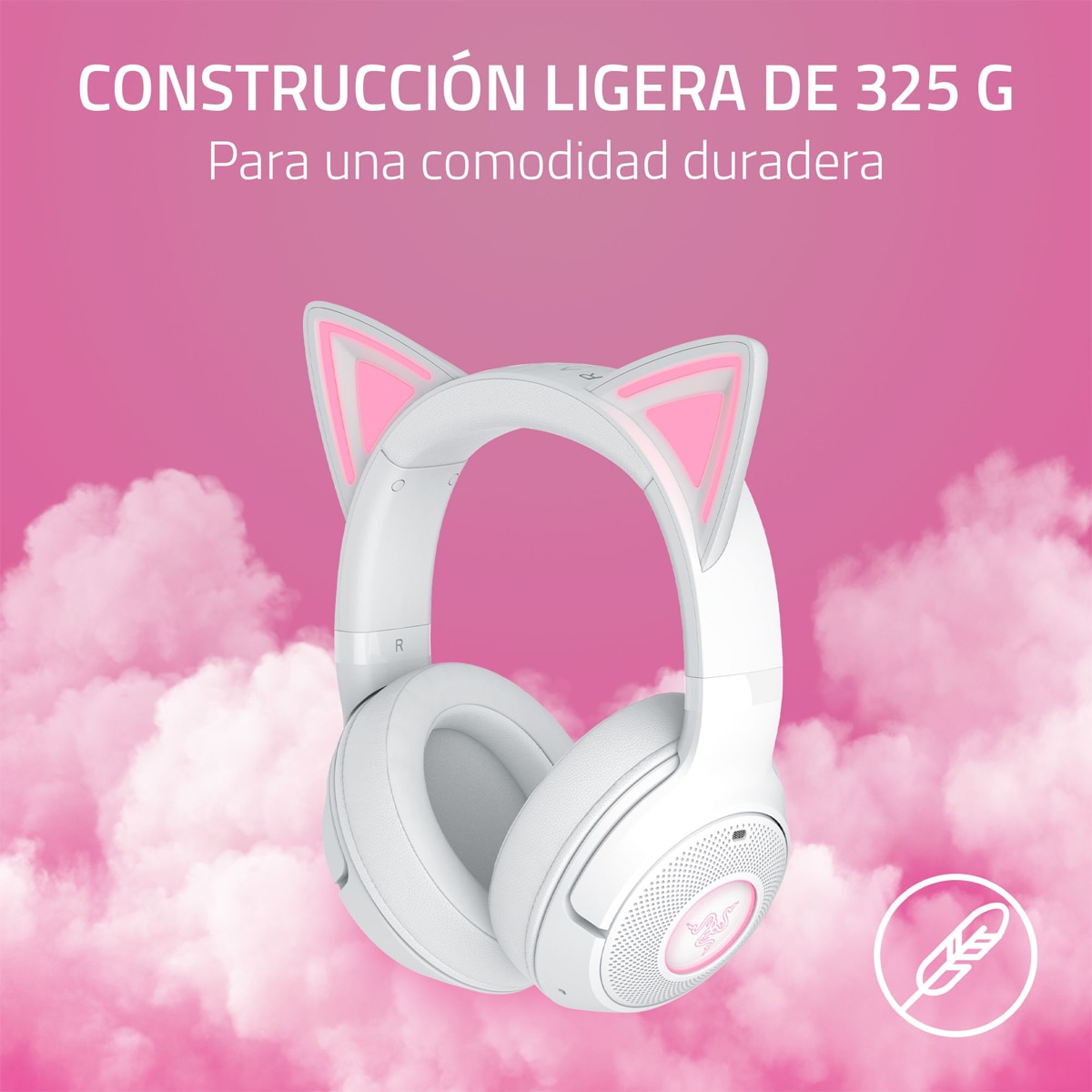 Auriculares Gaming Razer Kraken Kitty V2 Blanco · El Corte Inglés