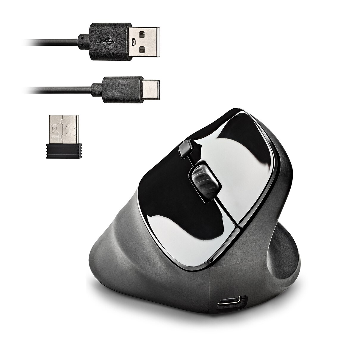 Ratón ergonómico vertical NGS EVO MOKSHA inalámbrico recargable Negro-3
