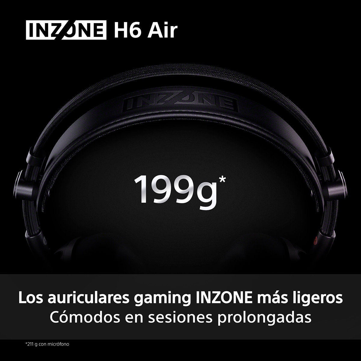 Auricular Gaming con micrófono Sony Inzone H6 Air - Negro Negro-8