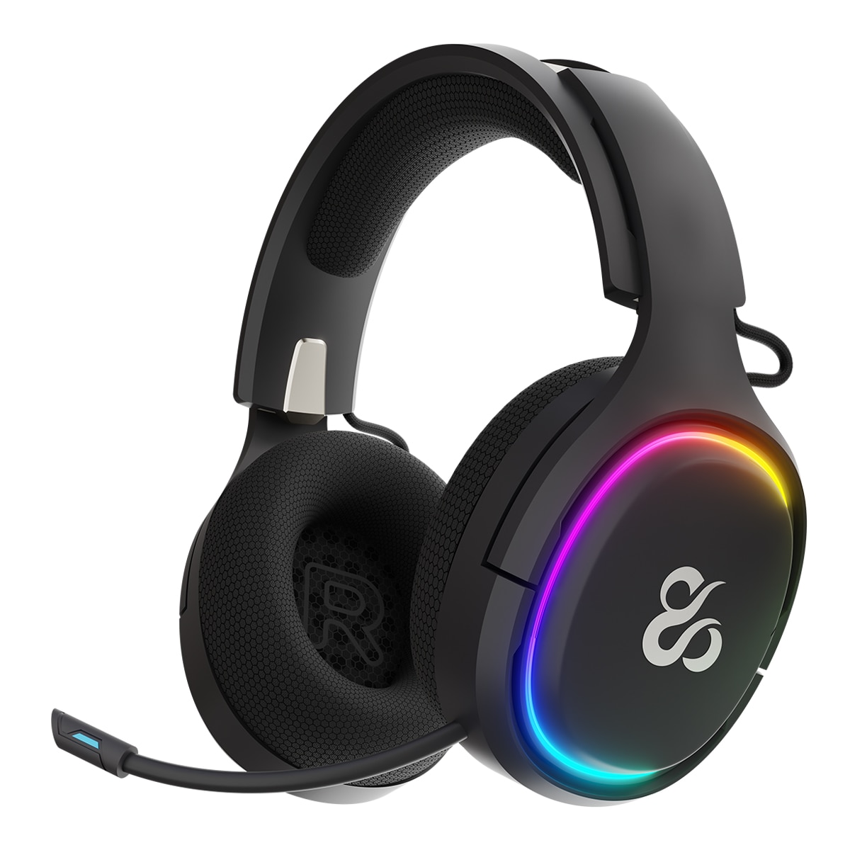 Imagen 0 de Auriculares de diadema Gaming Newskill Aton V2 inalámbricos RGB con triple conectividad Negro