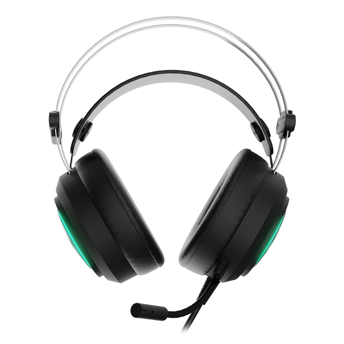 Auriculares de diadema Gaming Newskill Drakain V2 con RGB cíclico y micrófono flexible - Negro Negro-6