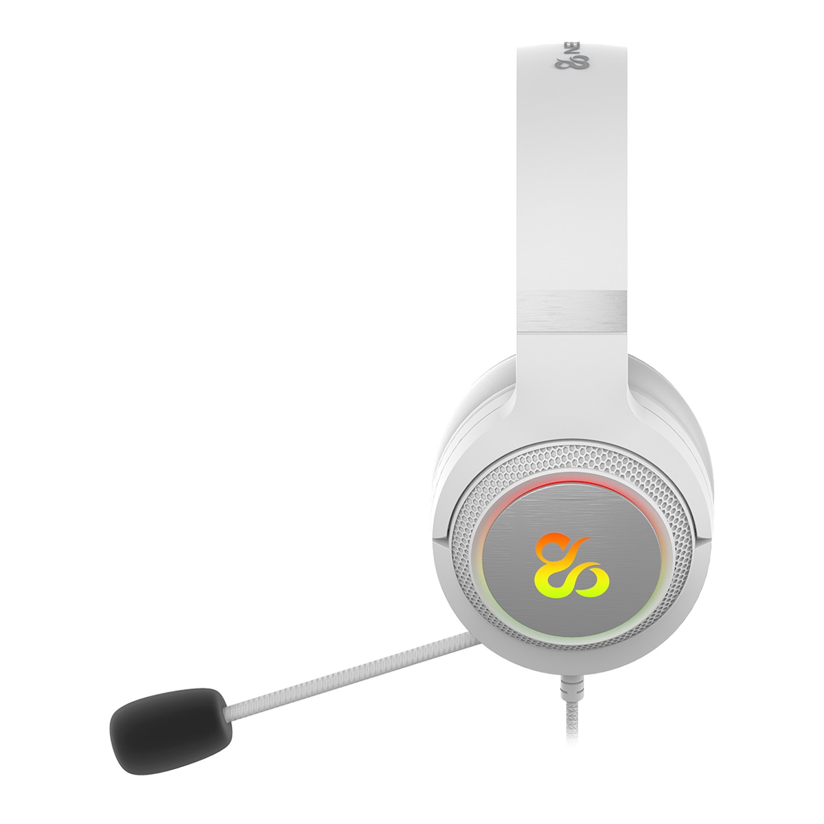 Auriculares de diadema Gaming Newskill Sobek 7.1 V2 con sonido virtual 7.1 e iluminación RGB - Marfil Marfil-4