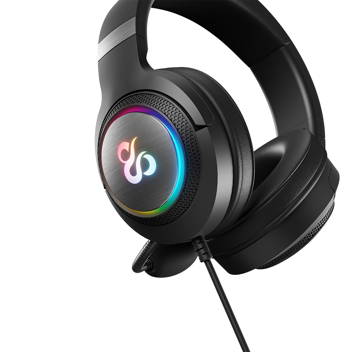Auriculares de diadema Gaming Newskill Sobek 7.1 V2 con sonido virtual 7.1 e iluminación RGB - Negro Negro-4