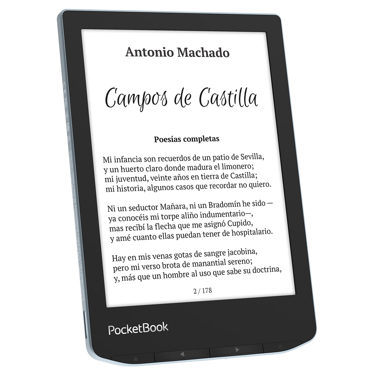 e-Reader Pocketbook Verse Bright Blue, 6" E-ink Carta Azul brillante-5