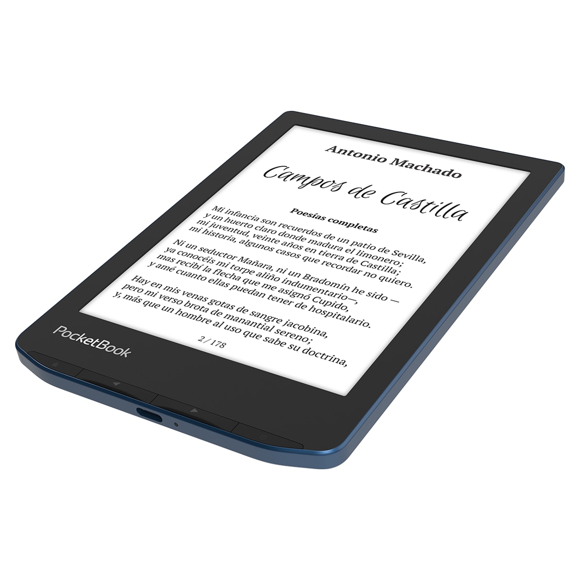 e-Reader Pocketbook Verse Pro Azure, 6" E-ink Carta Azul-6