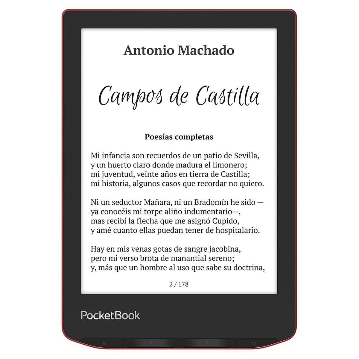 e-Reader Pocketbook Verse Pro Passion Red, 6" E-ink Carta Rojo-4