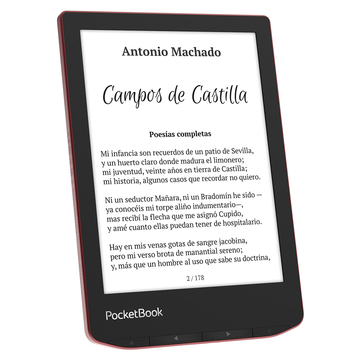 e-Reader Pocketbook Verse Pro Passion Red, 6" E-ink Carta Rojo-5