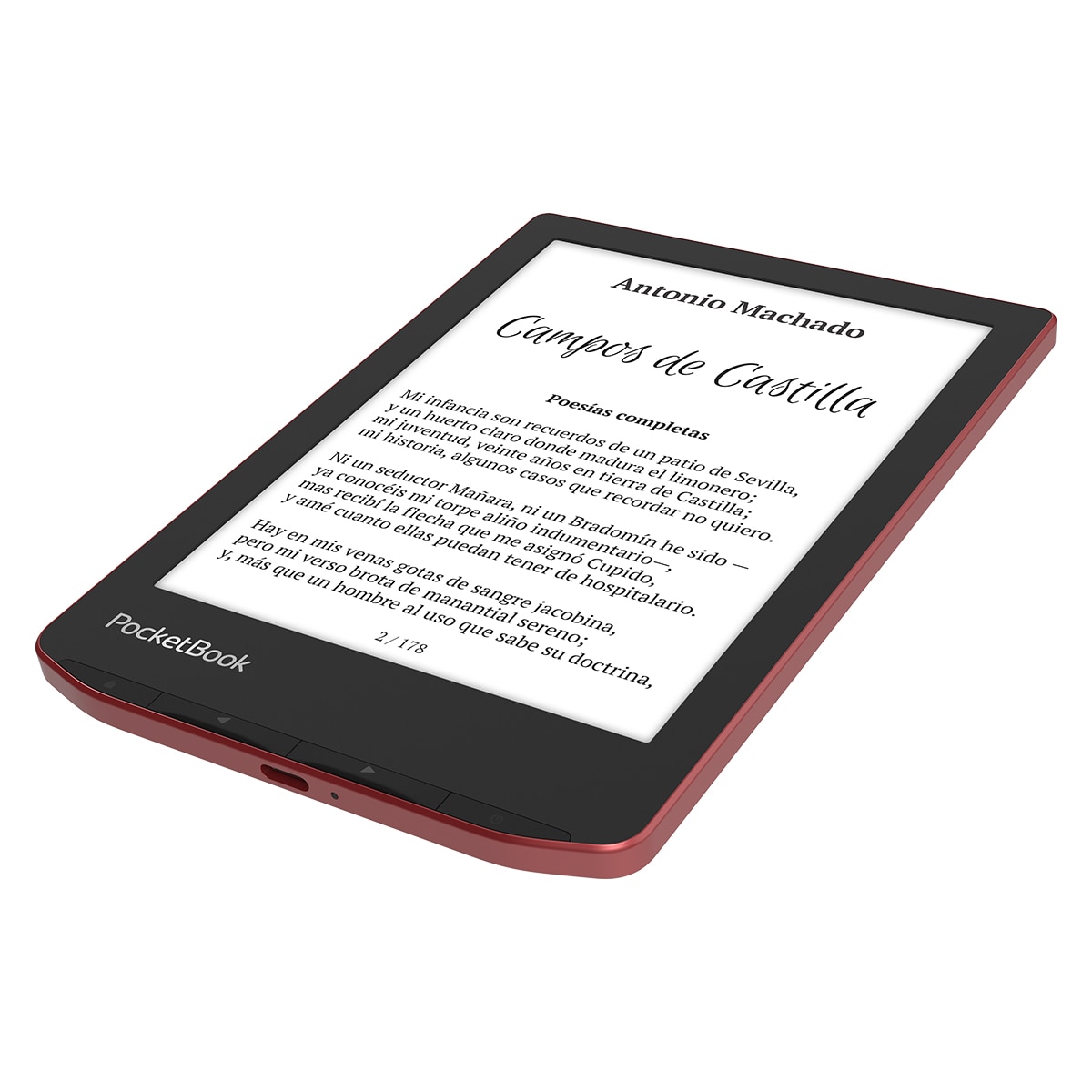 e-Reader Pocketbook Verse Pro Passion Red, 6" E-ink Carta Rojo-6
