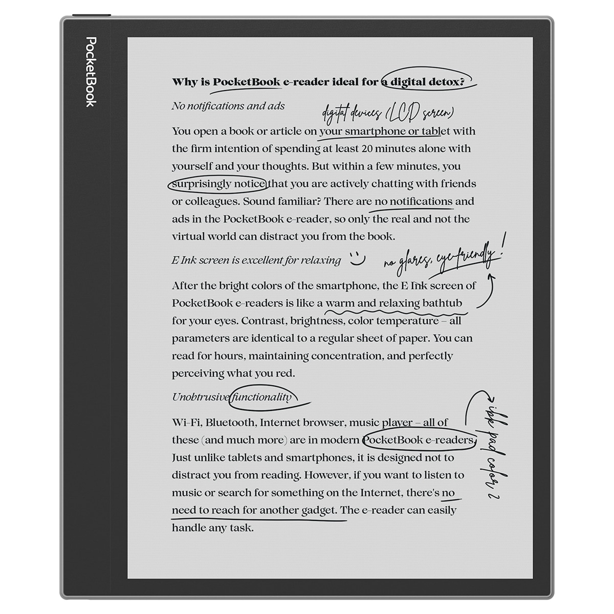 e-Reader PocketBook Inkpad Eo Mist Grey 10,3" E-Ink Kaleido 3, Android y cámara integrada Gris niebla-5