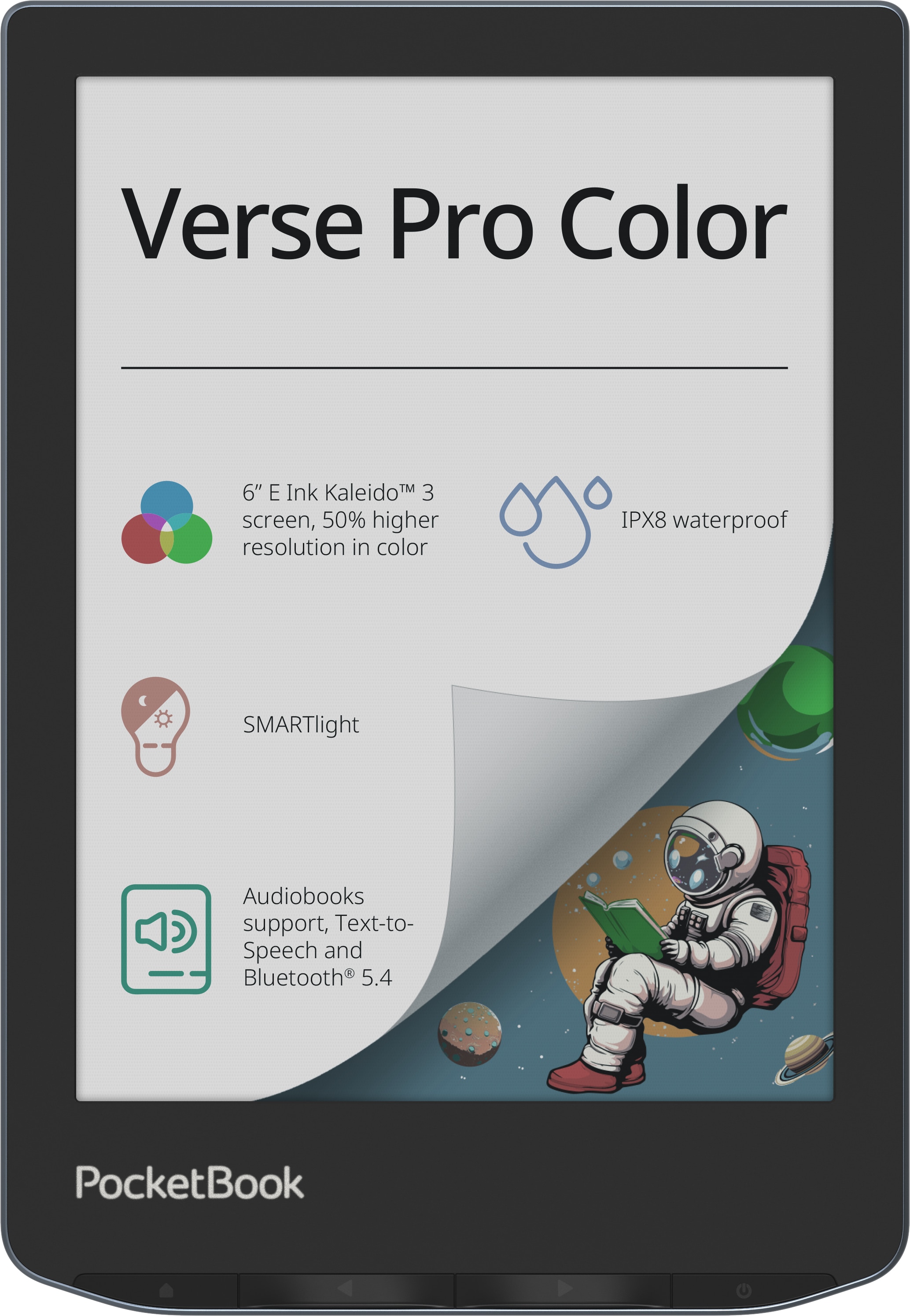 e-Reader PocketBook Verse Pro Color, 6" E Ink Kaleido 3, 16GB + 1GB RAM Gris-10