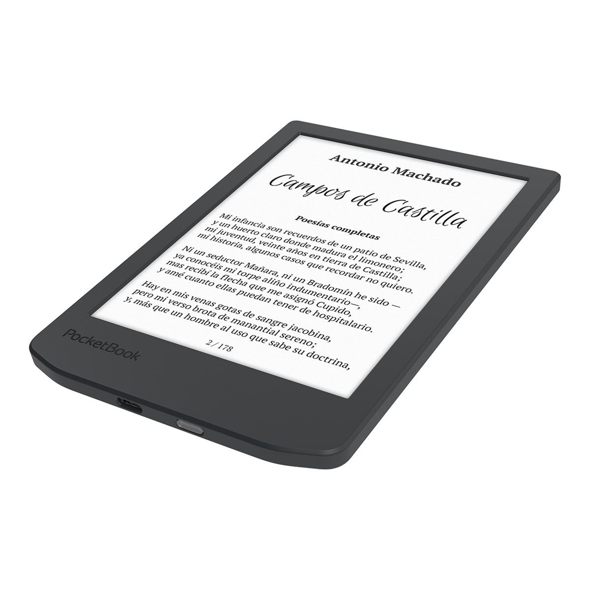 e-Reader PocketBook Verse Lite, E Ink Carta 6" Gris medianoche-3