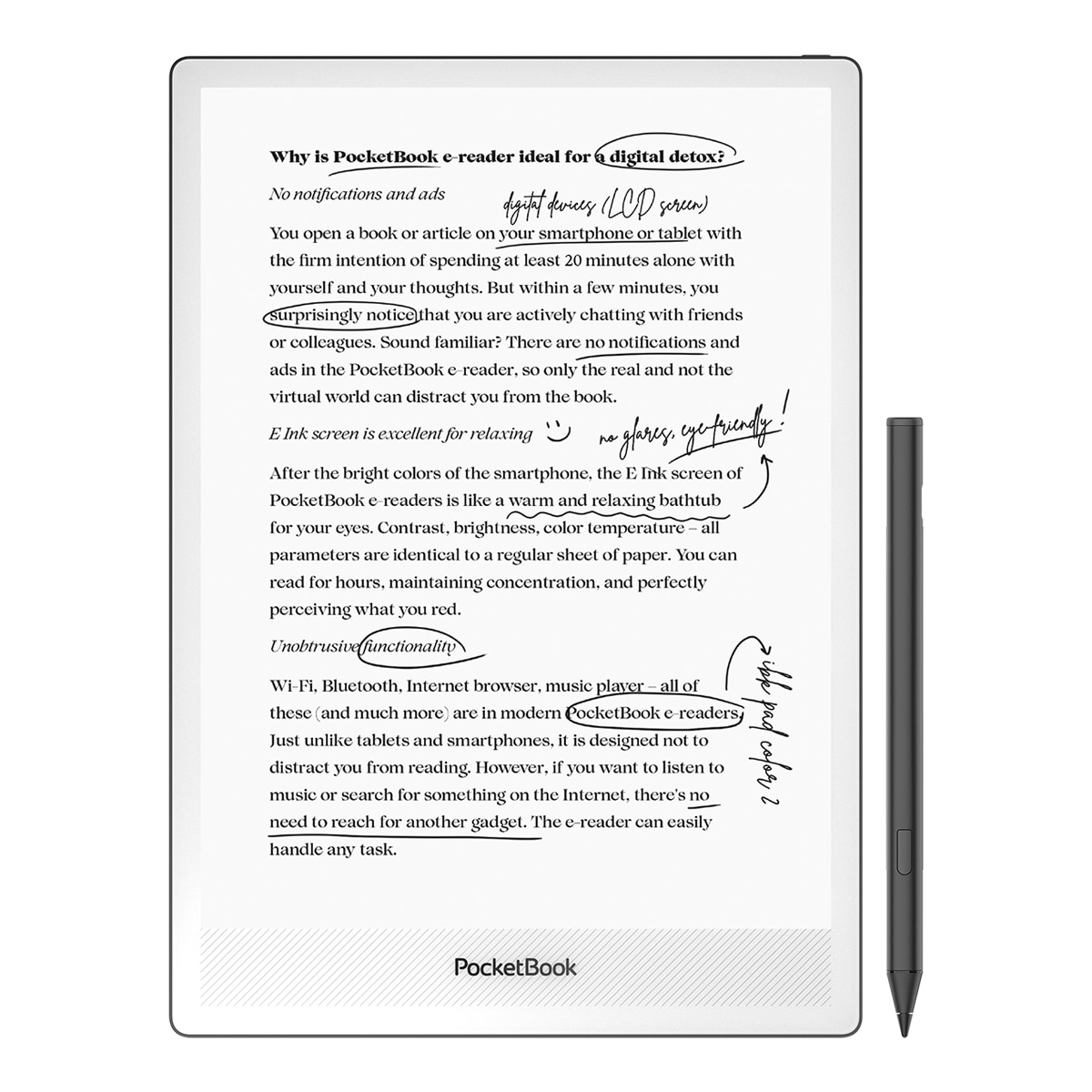 e-Reader PocketBook Inkpad One, 10,3"  E Ink Mobius Gris-3