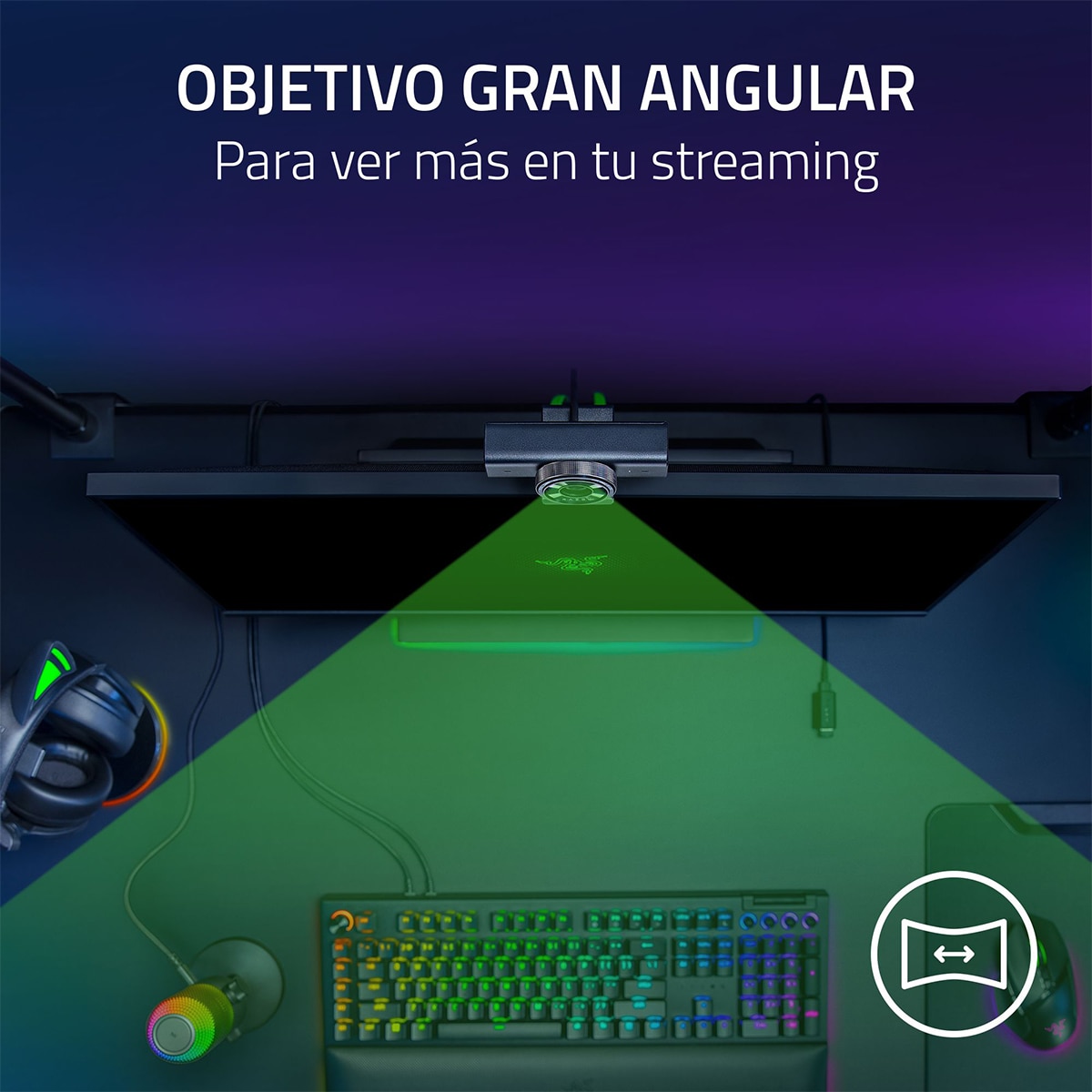 Webcam Razer Kiyo V2 X, Full HD con micrófono integrado Negro-10