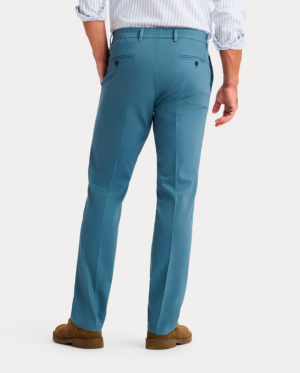 Calças Chino com a Tecnologia Stain Defender Azul-3
