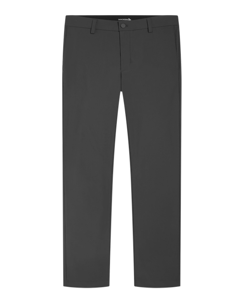 Calças Chino Casual Slim Fit. Preto-5